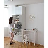 キッチン収納棚 レンジ台&amp;上置き付き 600mm幅 f-jkp-fal0001setwh ホワイト色