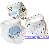 ベビー 三角 バンダナ スタイ よだれかけ 綿100％ (3枚組セット) 08