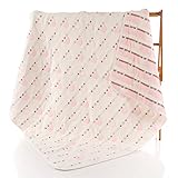 6重ガーゼ ベビーケット ベビーケット オーガニックコットン ふわふわガーゼタオル 毛布 通気性が良い 110×115cm ピンクの王冠