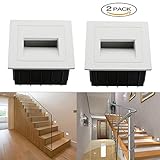 埋め込み式ライト FVTLED 防水地中埋込型ライト ガーデンライト アウトドアランプ 屋外の歩道/車道/芝生/庭などの照明用 CE RoHS認証 (2pcs, 白ークールホワイト)