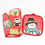 (C, Multicolour) - Transer Kitchen Heat Resistant Oven Mitts Oven Gloves Cooking Gloves and Pot Hold