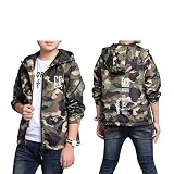 New Autumn Winter Camouflage Printed Letter Jackets for Kids -7T