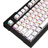 キーキャップ 日本語US配列 Cherry Profile 三面透過 PC 透明 140 キー ホワイト シャンスルー