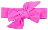 Nice Days（ナイス　ディズ） レトロ欧米風赤ちゃん　子供のヘアバンド　可愛い蝶結び　ヘアクリップ ヘアアクセサリー (ローズレッド)