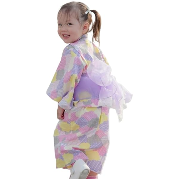 Amazon | [さらさ] キッズ お子様用 浴衣ドレス セパレートゆかた k