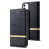 iPhone12 mini 手帳型ケース / iPhone12ミニケース/ アイホン12ミニケース手帳型 オシャレ アイホン12ミニ手帳型ケース 耐衝撃 マグネット式 iPhone12 Mini 手帳バー/ iPhone12miniケース 手帳型 (iPhone12 mini, 黒)