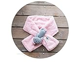 Candykids　可愛くてふわふわ キッズ用 マフラー 全6色 　柔らかいキッズ ふわふわマフラー　純色厚手 秋冬　女の子ネックウォーマー　男女兼用 (ピンク2)