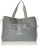 Mud Pie Gray Initial Tote Diaper Bag, T by Mud Pie