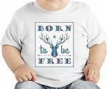 Born To Be Free オーガニックベビーTシャツ 12 - 18 Months