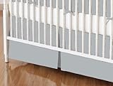 SheetWorld - MINI Crib Skirt (24 x 39) - Solid Grey Woven - Made In USA by sheetworld