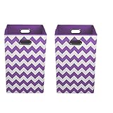 Modern Littles Organization Bundle Laundry Bins, Color Pop Purple Chevron, 2 Count by Modern Littles
