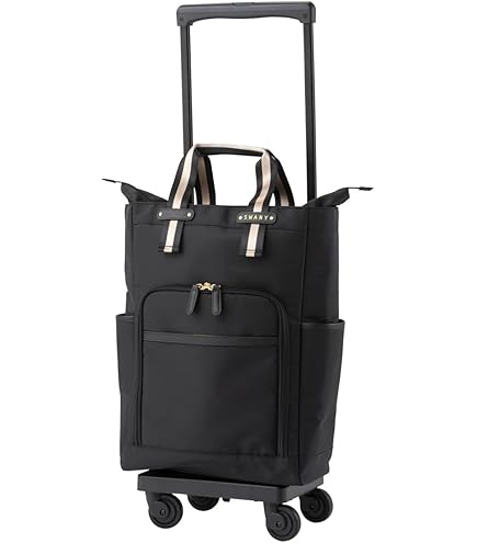 【SUWANY】スワニー　帆布キャリーバック　ストッパー機能　四輪　ブラック Amazon | [Swany] [スワニー] B-500 スターツコラボIII M21