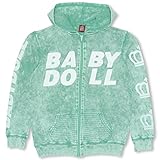 ベビードール 斜めロゴセットアップ ジップパーカー 大人 男女兼用 S エバーグリーン