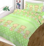 BlueberryShop 2 pcs BABY COT BED BUNDLE BEDDING SET DUVET+PILLOW COVERS 90 x 120 cm (35.5" x 47") ( 