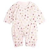 カバーオール ベビー 乳幼児 女の子 長袖 ロンパース 赤ちゃん くまさん柄 ピンク 60～70cm