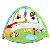 ベビーどうぶつえん赤ちゃん用遊びマットクロールマット子供用知育玩具手振り鈴フィットネスフレーム (グリーン)