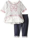 Little Lass Baby Girls' 2 Piece Legging Set Novelty Sweater Lace Ivory 6-9 Months [並行輸入品]