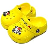 サンダル ビーチサンダル クロックス風 子供用 ILOVE papa&mama キッズ ベビー 男の子 女の子　fpo-475813イエロー15cm