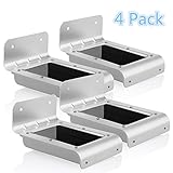 IREALIST 24 LEDs Outdoor Solar Motion Sensor Lights Solar Powered Wireless Waterproof Exterior Wall 