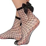Creazy Women Ruffle Fishnet Ankle High Socks Mesh Lace Fish Net Short Socks