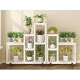 木製フラワーラック室内植物スタンド木製植物フラワーディスプレイスタンド木製ポットシェルフストレージラック屋外 (色 : B1)