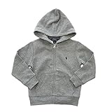 (ポロ ラルフローレン)POLO Ralph Lauren キッズ パーカー 長袖 ポニーマーク グレー×ネイビー 5 [並行輸入品]