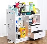 GRJH® 引き出し化粧品収納ボックス収納ラックのバスルームクリエイティブデスクトップ収納ボックスプラスチックシェルフ 防水性と耐久性 ( サイズ さいず : 37.8*18.5*37.8cm )