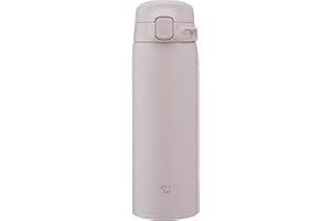 象印 水筒 480ml 【洗いやすく進化】 食洗機対応 シームレスせん 洗う点数2点のみ 軽量&コンパクト 保冷・保温 ワンタッチマグ ソフトグレージュ SU-BA48-HM