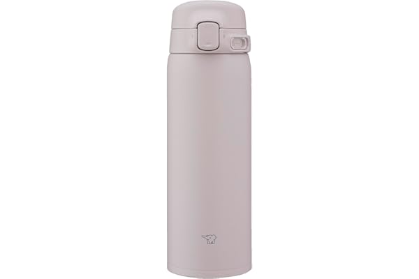 象印 水筒 480ml 【洗いやすく進化】 食洗機対応 シームレスせん 洗う点数2点のみ 軽量&コンパクト 保冷・保温 ワンタッチマグ ソフトグレージュ SU-BA48-HM