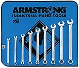Armstrong 52-630 9 Piece 12 Point Metric Full Polish Long Combination Wrench Set by Armstrong