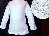 (ディーアンドジージュニア) D&G JUNIOR ジュニア 七部袖Tシャツ 白裾シルバーロゴカットソー L51747 #6A [並行輸入品]