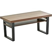 ★新品　未使用　折りたたみテーブル　ブラウン Amazon.co.jp: FunFun FACILE LOW 棚付き折りたたみテーブル