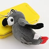 トリ ストラップ マスコット （ヨウム/Dグレー)