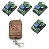 eMylo DC 6 V 10 A 4 x 1 CH 433 MHZ RFワイヤレスリレーリモートコントロールライトスイッチ2個送信機と受信機