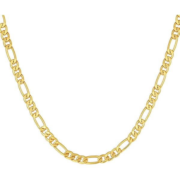 MMTTAO 18K Gold Plated Mens Cuban Curb 