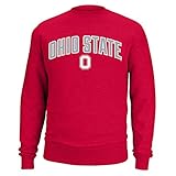 NCAA Ohio State Buckeyesメンズ長袖クルーフリーススウェットシャツ、Trueレッド、XL