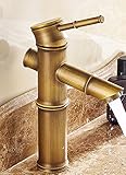 awxjx銅ヨーロピアンスタイルレトロStyleand Basinホットとコールド単一穴Brushed sit-onシンクミキサータップ