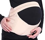 妊婦帯 腹帯・マタニティガードル 産前産後腹帯 サポート マタニティベルト フリーサイズ 簡単装着 骨盤矯正 通気性良 (L-肌色)
