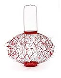 A Ting Solar LED Lantern Handmaded Foldable Metal 11x12,Red Mesh
