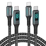 NIMASO USB C Type C ケーブル 【100W/5A PD対応 LED出力スクリーン表示】急速充電 タイプc USB C to USB C ケーブル iPhone 16、15シリーズ、 MacBook Pro、iPad Pro、Galaxy S23/S22, Pixel 等type c機種対応 (1M)DCA24F1314