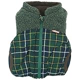 【秋冬物】 CHILD CHAMP(チャイルド チャンプ) 格子切替裏モコモコファーリバーシブル中綿入りベスト 95cm /GR NO.C-86153611