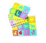 動物英数字のパズルマット36文字パズルカーペットマット子供ゲームパッドフォーム枕スリップカーペット顔を再生する方法を学ぶABCパズル発泡学習 (スタイル2)