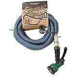 ダルトン DULTON Stretch hose　ストレッチホース ホース 5m→約10m　8パターン散水ノズル (Duck blue_fb)