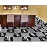 ファンマット8579 MLB – ChicagoホワイトSox 18 " x 18 "チームカーペットタイル( 10ロゴ、10ソリッドperボックス – Appx 45 Sq Ft )