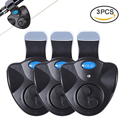 RUNACC 釣りアラーム フィッシングヒットセンサー フィッシング 光と音でお知らせ 防水仕様 3点セット