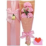 Yobansa 枯れない花ソープフラワー ギフトボックス 誕生日　父の日　記念日　先生の日　バレンタインデー　昇進　転居など最適としてのプレゼント (ピンクのカーネーション)