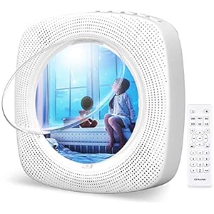 CDプレーヤー ポータブル ポータブルCDプレーヤー 置き&壁掛け式 CDラジオ Bluetooth/CD/FM/USB…