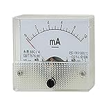 uxcell 　アンペアアナログ　電流パネルメータ　電流試験　電流計　0-10mA　マウントアクセサリ　ホワイト