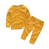 PANCY 子供服 春秋 トレーナー キッズ 長袖 ルームウェア ロングパンツ 上下セット 男の子 女の子 可愛い ペンギン柄 プリント(イエロー,140cm)