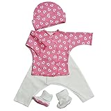 【未熟児】【低出生体重児】【早産児】【NICU】用 ベビー服：4点セット ガールズハート (2300-3000g)